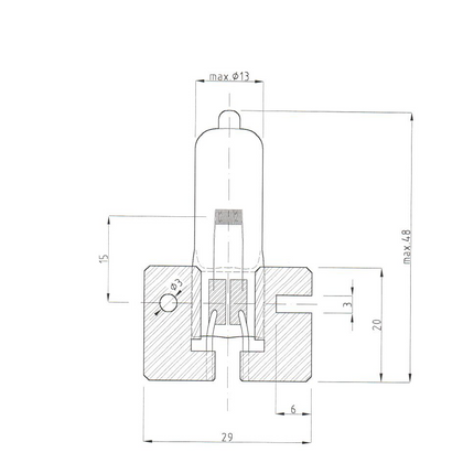 23V 100W ALM X514SP HALOGEN WITH BRACKET - DR FISCHER